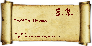 Erős Norma névjegykártya